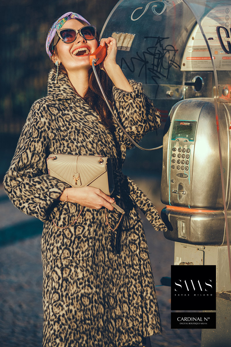 New beetle in Milan winter street image for Cardinalno Savasmilano commercial, sunset colors vintage, Italian styled campaign Kipenkocom, emotional fashion photo public telephone