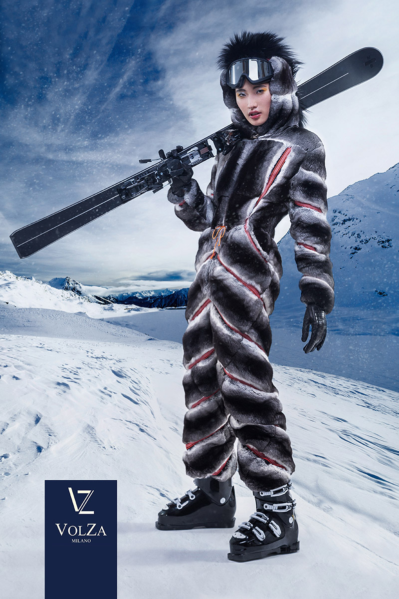 Volza luxry ski fursuit produced campaign by Photo7it by Alex Kipenko, dubai and montecarlo fashion